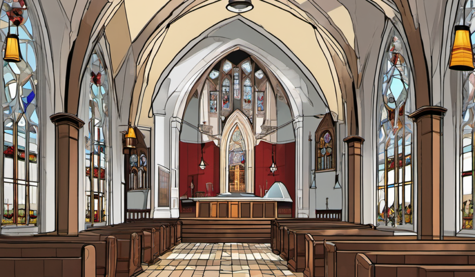 From Sacred Space to Luxury Stay: The 95‑Year‑Old LA Church Reborn — AI-generated editorial illustration