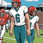 Caleb Williams Leaves Bears Game with Hamstring Injury vs. Vikings — AI-generated editorial illustration