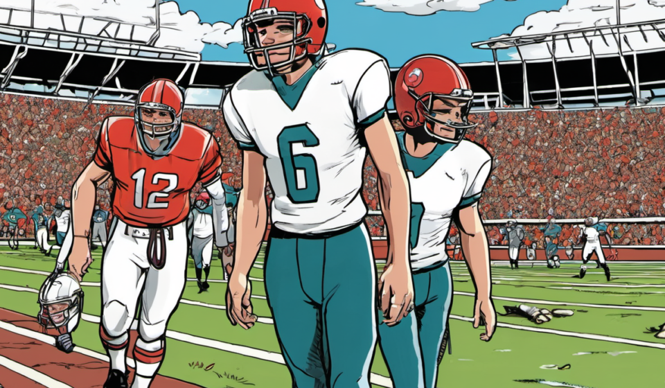 Caleb Williams Leaves Bears Game with Hamstring Injury vs. Vikings — AI-generated editorial illustration