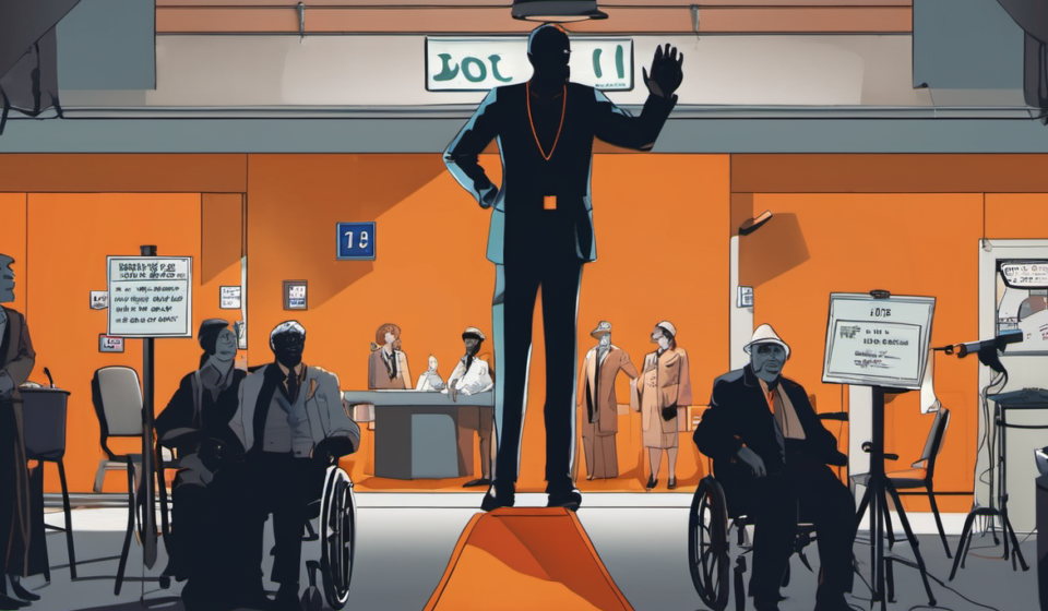 Carrot Top’s Luxor Show Canceled While He Remains Hospitalized — AI-generated editorial illustration