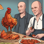 Vladimir Duthiers Bravely Faces the Spicy Challenge on Hot Ones — AI-generated editorial illustration