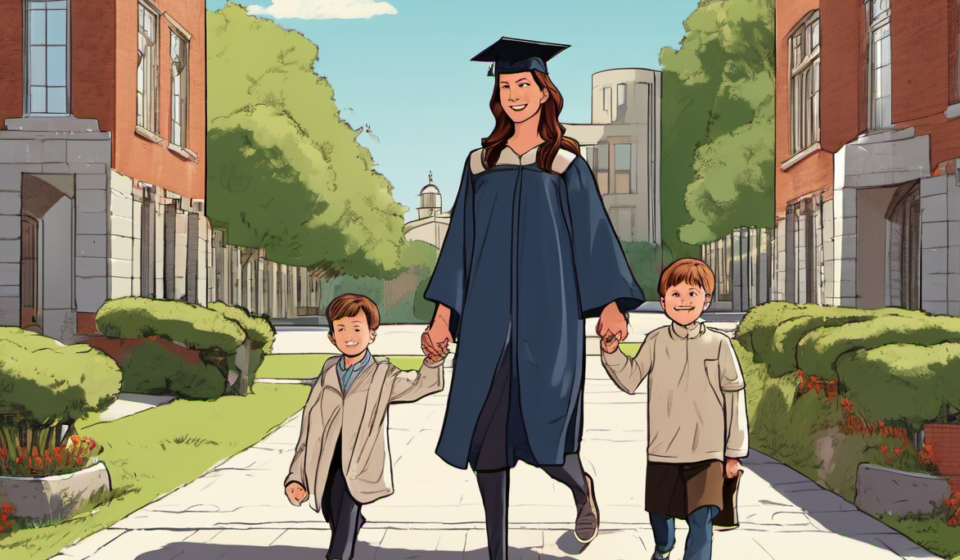 Mom Shares Stage With Son at Maryland Graduation, Spelman College Celebrates Top Women — AI-generated editorial illustration