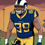 Rams Set Aaron Donald to Start Monday Night vs. Giants — AI-generated editorial illustration
