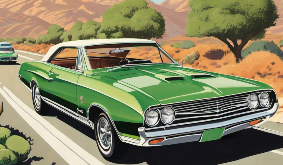 California’s ‘Jay Leno’s Law’ Lets Classic Cars Hit the Road for Short Trips — AI-generated editorial illustration
